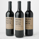 Funny Pairs Well with Becoming an Aunt & Uncle Wine Label<br><div class="desc">Funny Pairs Well with Becoming an Aunt & Uncle Wine Label</div>