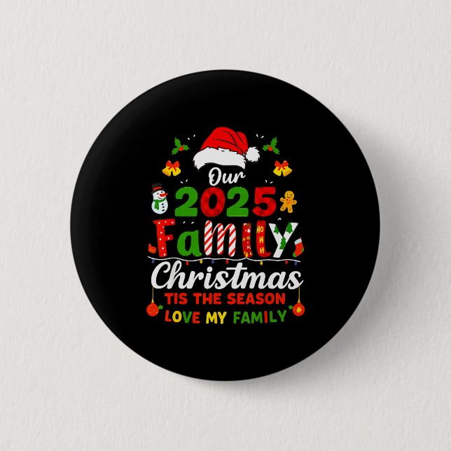 Funny Pajamas Outfit Family Matching Christmas 202 Button (Front)