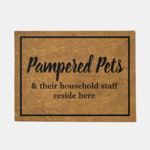 Funny Pampered Pets Faux Coir Doormat