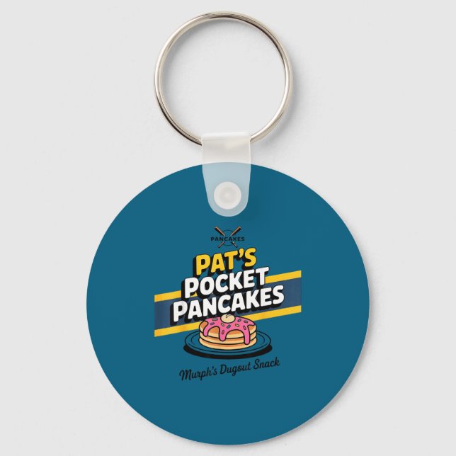 Funny Pancake Breakfast Saying  Keychain (Front)
