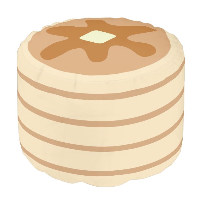 Funny Pancake Stack Pouf (Angled Front)