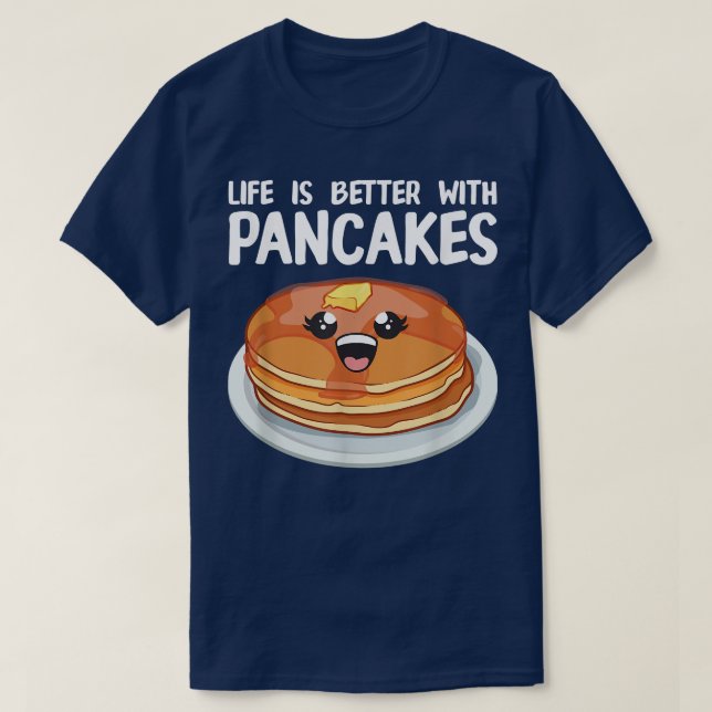 Funny Pancakes Art Men Women Brunch Breakfast Panc T-Shirt (Design Front)