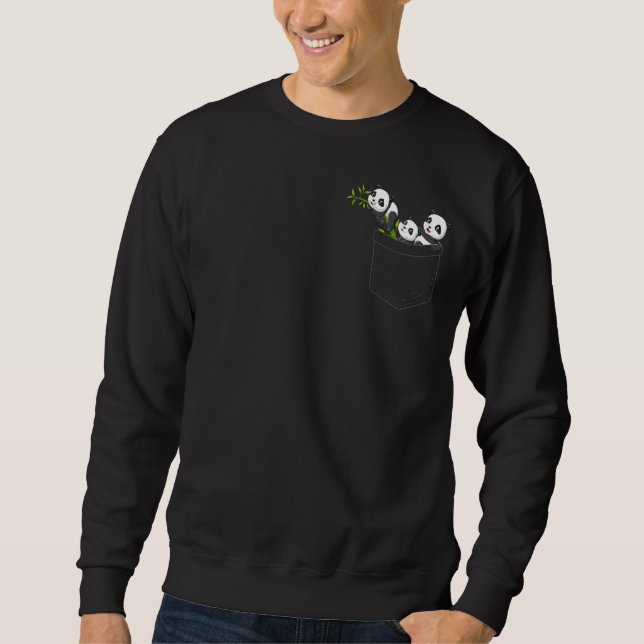 Funny Panda Art For Men Women Kids Giant Panda Bea Sweatshirt (Front)