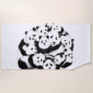 Funny Panda Beach Towel