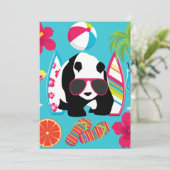 Funny Panda Bear Beach Bum Cool Sunglasses Surfing (Standing Front)