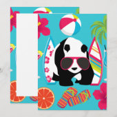Funny Panda Bear Beach Bum Cool Sunglasses Surfing (Front/Back)
