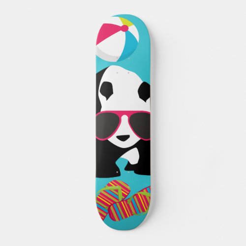 Funny Panda Bear Beach Bum Cool Sunglasses Surfing Skateboard