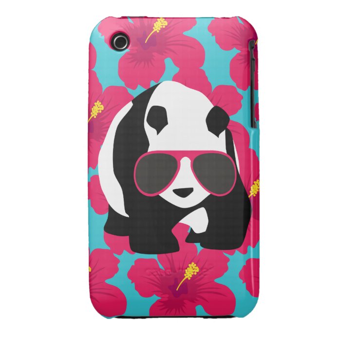 Funny Panda Bear Beach Bum Cool Sunglasses Tropics iPhone 3 Covers