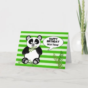 Funny Panda Bear - BIRTHDAY - Humor Card