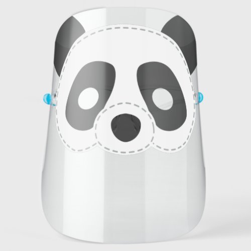 Funny Panda Bear Face Head Cute Animal Face Shield