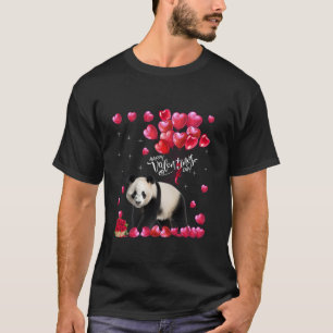 Funny Panda Bear Lover Valentine s Day Animals Hea T-Shirt
