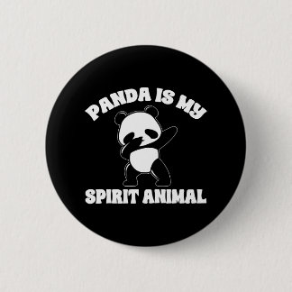 Funny Panda Bear Panda Is My Spirit Animal Boys Button