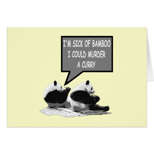 Funny Panda Cards (Front Horizontal)
