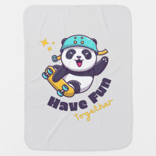 Funny Panda Cute For Animals Lover Baby Blanket