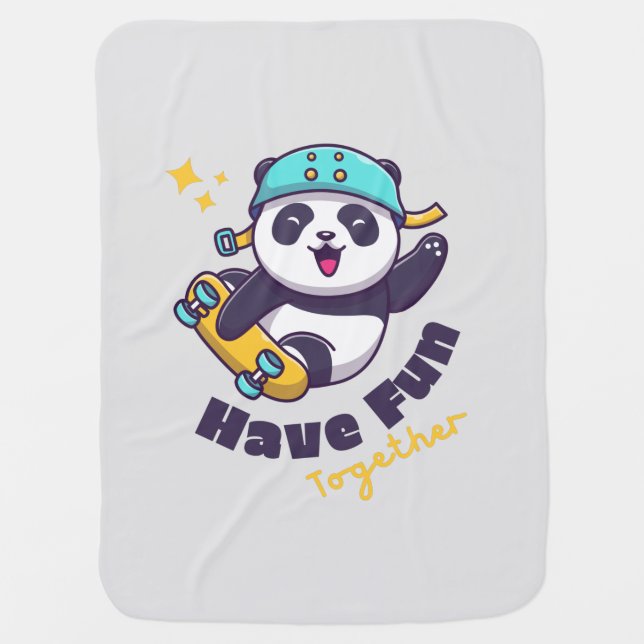 Funny Panda Cute For Animals Lover      Baby Blanket (Front)