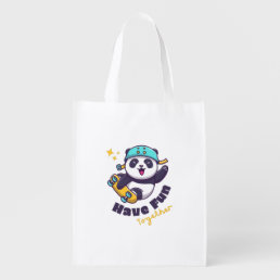 Funny Panda Cute For Animals Lover      Grocery Bag