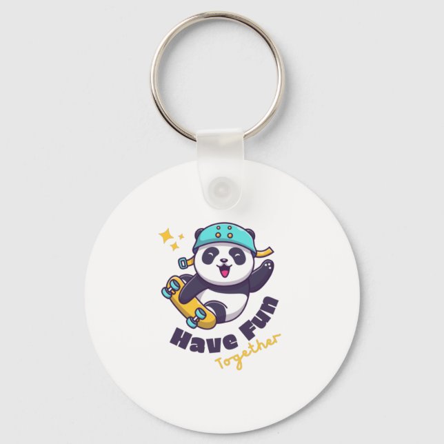 Funny Panda Cute For Animals Lover        Keychain (Front)
