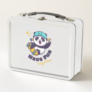 Funny Panda Cute For Animals Lover Metal Lunch Box