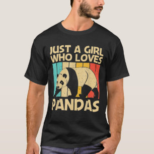 Funny Panda Design For Girls Women Panda Bear Anim T-Shirt