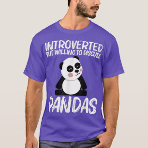 Funny Panda Design For Men Women Black White Bear T-Shirt