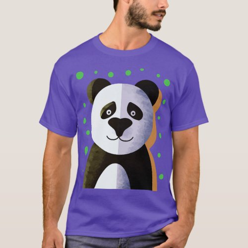 Funny Panda Hand Drawn T_Shirt