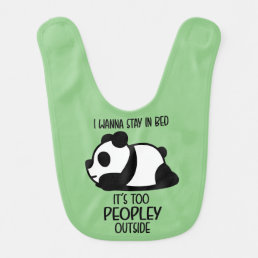Funny Panda Lover, Panda Gift, Panda Baby Bib