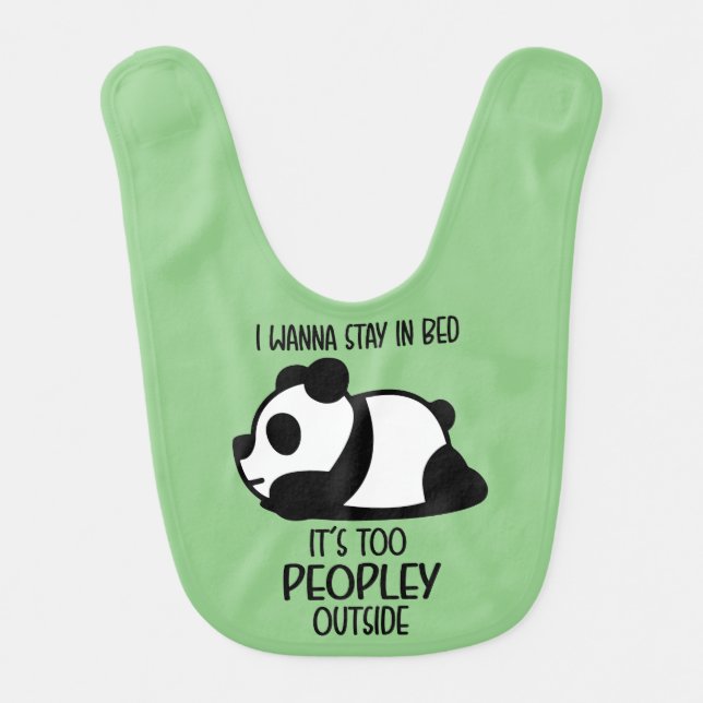 Funny Panda Lover, Panda Gift, Panda Baby Bib (Front)