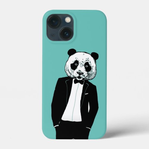 Funny Panda Panda Gift Panda Hipster iPhone 13 Mini Case