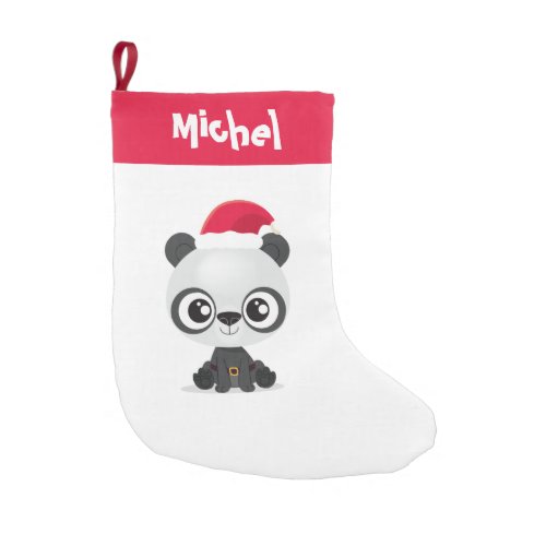 Funny Panda personalized holiday Small Christmas Stocking