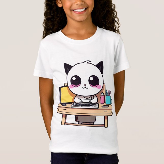 Funny Panda Student  T-Shirt (Front)