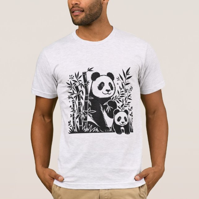 Funny Panda  T-Shirt (Front)