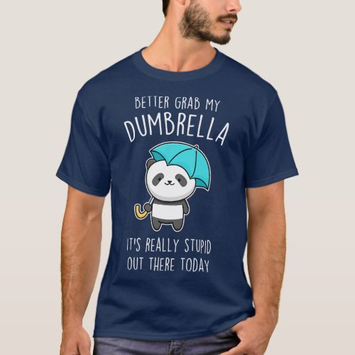 Funny Panda Umbrella T_Shirt