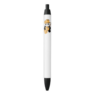 Funny panda with guitar pen