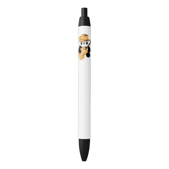 Funny panda with guitar pen (Front Vertical)