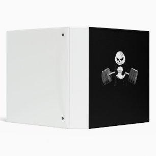 Funny Panda Workout Kitten Gym Deadlift Power 3 Ring Binder