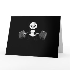 Funny Panda Workout  Kitten Gym Deadlift Power Card