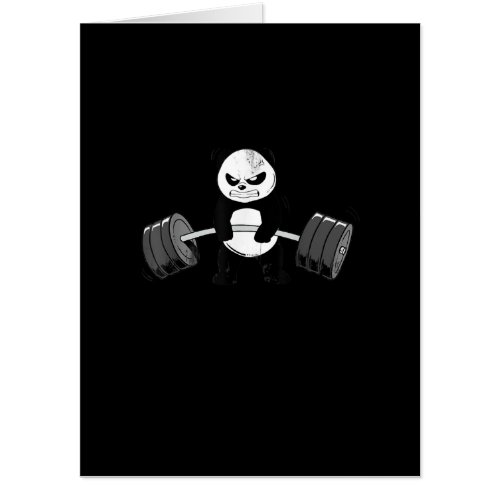 Funny Panda Workout  Kitten Gym Deadlift Power Card
