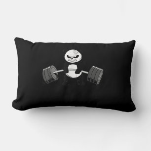 Funny Panda Workout  Kitten Gym Deadlift Power Lumbar Pillow