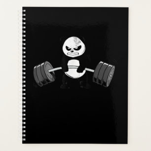 Funny Panda Workout Kitten Gym Deadlift Power Planner