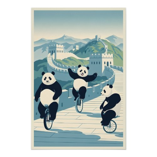 Funny Pandas in China