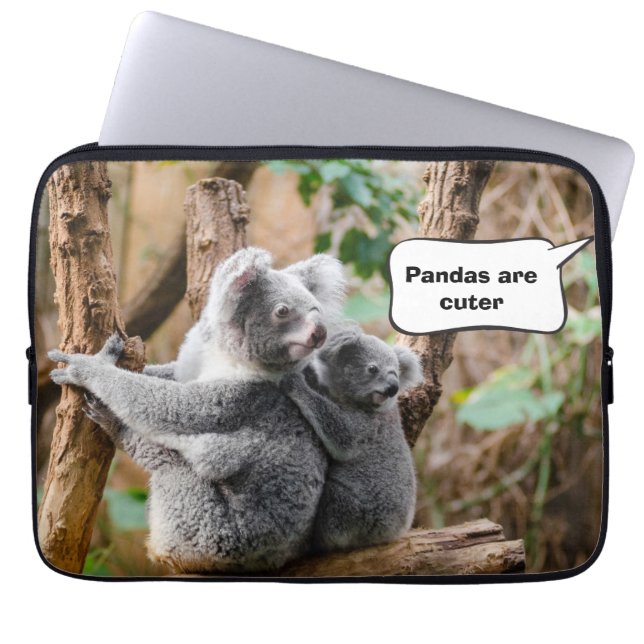 Funny Pandas or Koalas - Which are cuter? Laptop Sleeve (Front)