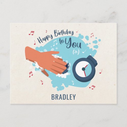 Funny Pandemic Advice Personalized Name Birthday Postcard