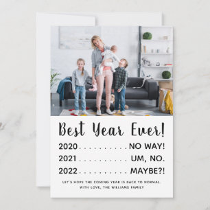 Funny Pandemic Best Year Ever Holiday Card
