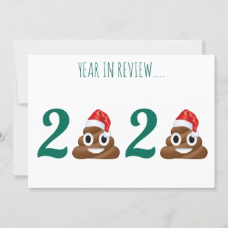 Funny Pandemic Covid Christmas Poop Year in Review Holiday Card