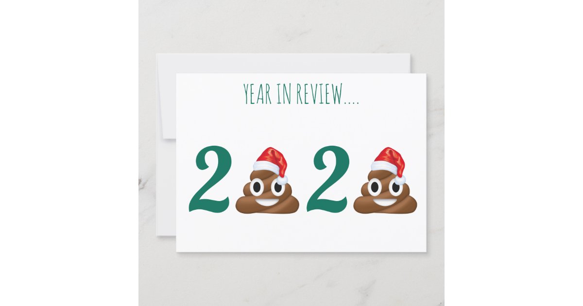 Funny Pandemic Covid Christmas Poop Year In Review Holiday Card Zazzle Com