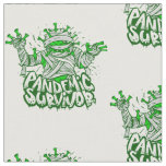 funny pandemic survivor mummy zombie fabric