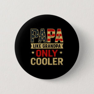 Funny Papa Art For Grandpa From Grandkids Father's Button