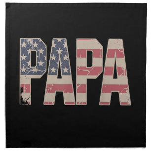 Funny Papa Art for Grandpa from Grandkids Father's Cloth Napkin