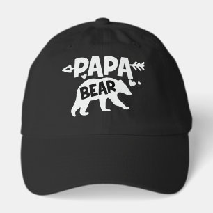 Funny Papa bear word art Hat