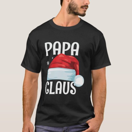 Funny Papa Claus Christmas Matching Couple Pajama  T_Shirt